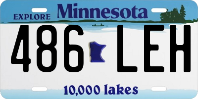MN license plate 486LEH