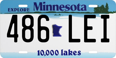 MN license plate 486LEI