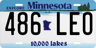 MN license plate 486LEO