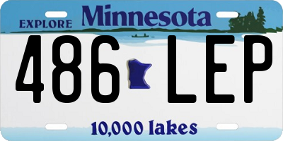 MN license plate 486LEP