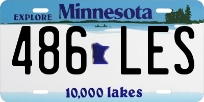 MN license plate 486LES