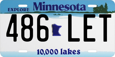 MN license plate 486LET