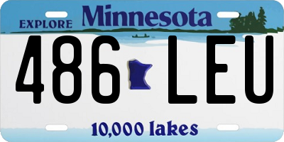 MN license plate 486LEU