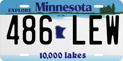 MN license plate 486LEW