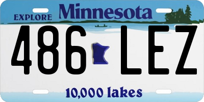 MN license plate 486LEZ