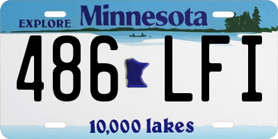 MN license plate 486LFI