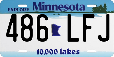 MN license plate 486LFJ