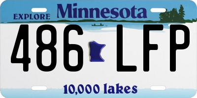 MN license plate 486LFP
