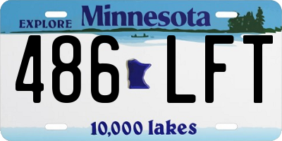 MN license plate 486LFT