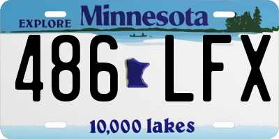 MN license plate 486LFX