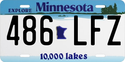 MN license plate 486LFZ
