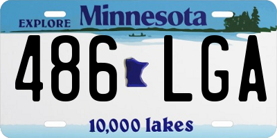 MN license plate 486LGA