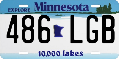 MN license plate 486LGB