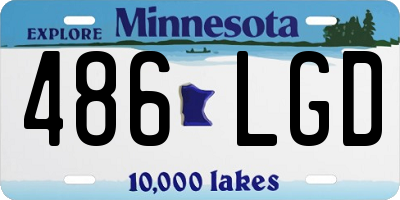MN license plate 486LGD