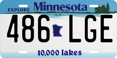 MN license plate 486LGE