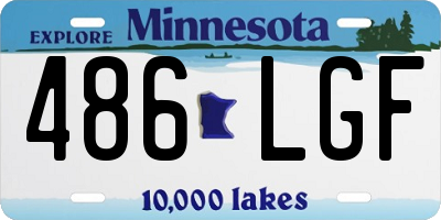 MN license plate 486LGF