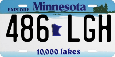 MN license plate 486LGH