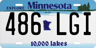 MN license plate 486LGI