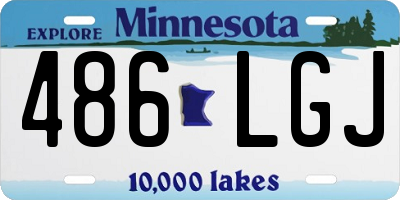 MN license plate 486LGJ