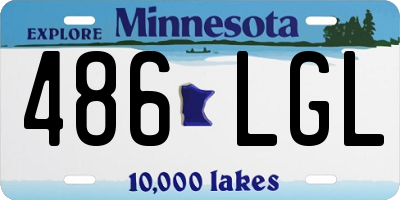 MN license plate 486LGL