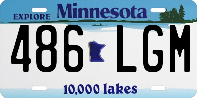 MN license plate 486LGM