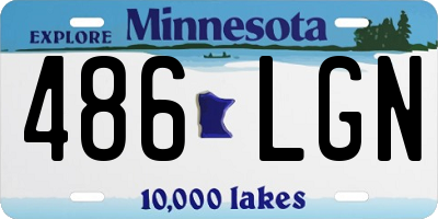 MN license plate 486LGN