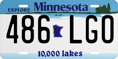 MN license plate 486LGO
