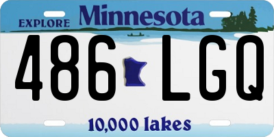 MN license plate 486LGQ