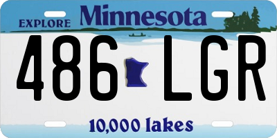 MN license plate 486LGR