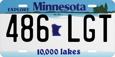 MN license plate 486LGT