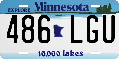 MN license plate 486LGU