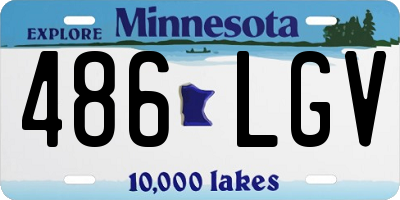 MN license plate 486LGV