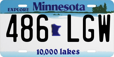 MN license plate 486LGW