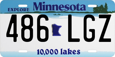 MN license plate 486LGZ