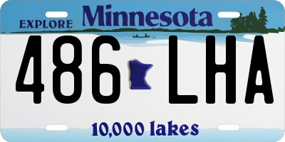 MN license plate 486LHA