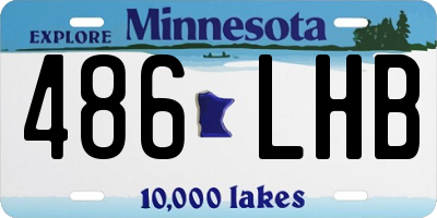 MN license plate 486LHB