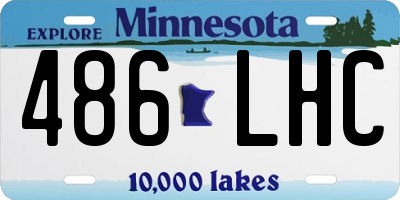 MN license plate 486LHC