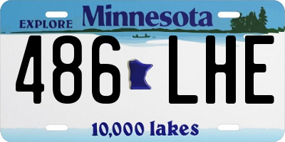 MN license plate 486LHE