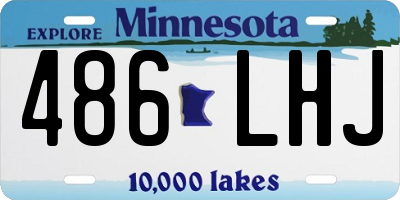 MN license plate 486LHJ