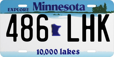 MN license plate 486LHK