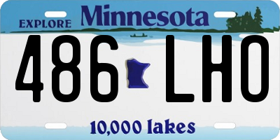 MN license plate 486LHO