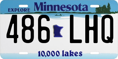 MN license plate 486LHQ