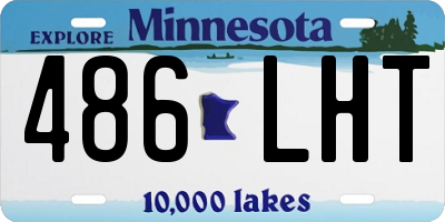 MN license plate 486LHT