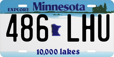 MN license plate 486LHU