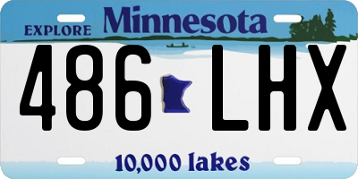 MN license plate 486LHX