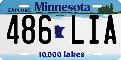 MN license plate 486LIA