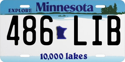 MN license plate 486LIB