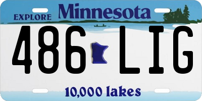 MN license plate 486LIG