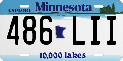 MN license plate 486LII