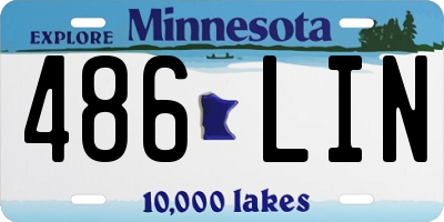 MN license plate 486LIN